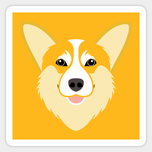 Welsh Corgi dog face Sticker